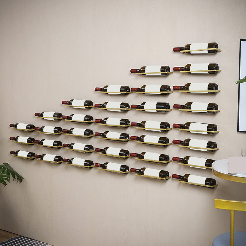 Wall Mounted Metal Contemporary Wine Bottle Holder for Kitchen