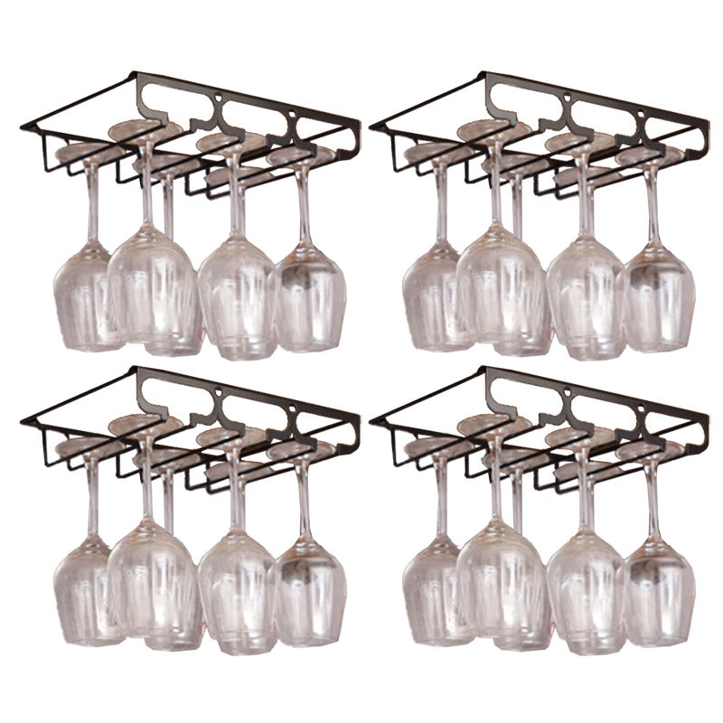 Metal Hanging Glass Rack Industrial Single Rail Glass & Stemware Holder