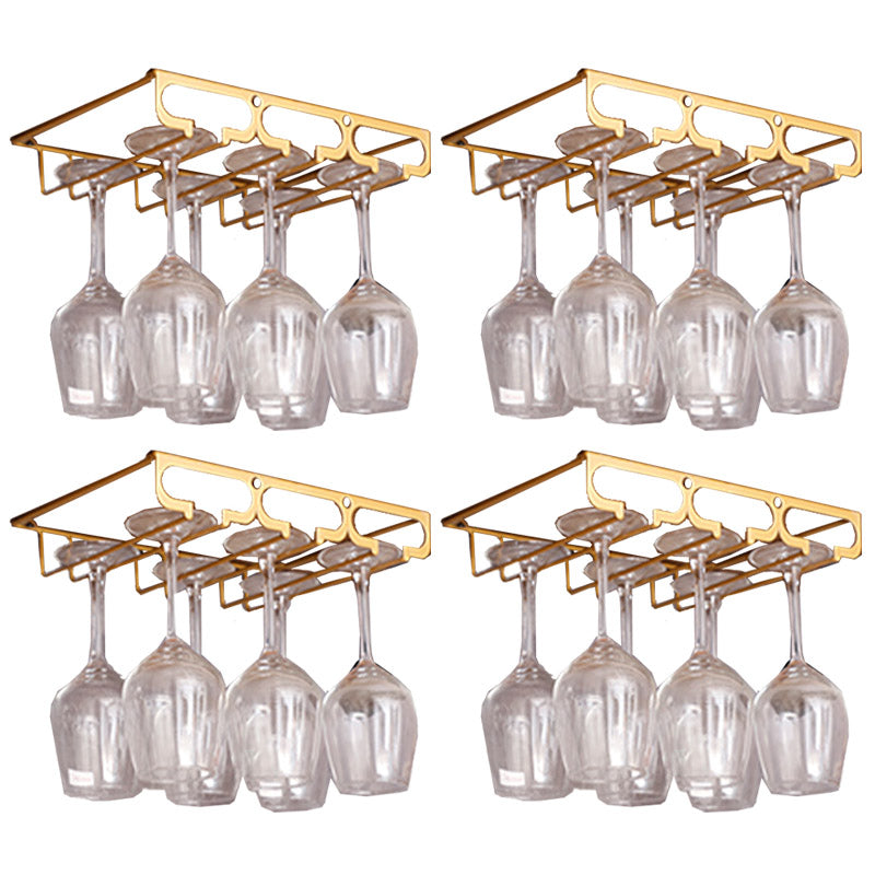 Metal Hanging Glass Rack Industrial Single Rail Glass & Stemware Holder