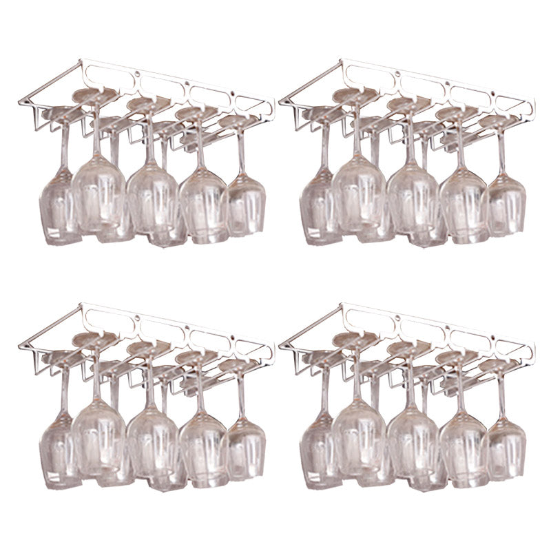 Metal Hanging Glass Rack Industrial Single Rail Glass & Stemware Holder