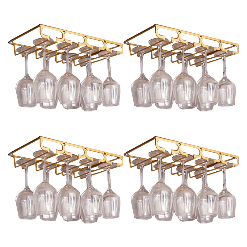 Metal Hanging Glass Rack Industrial Single Rail Glass & Stemware Holder