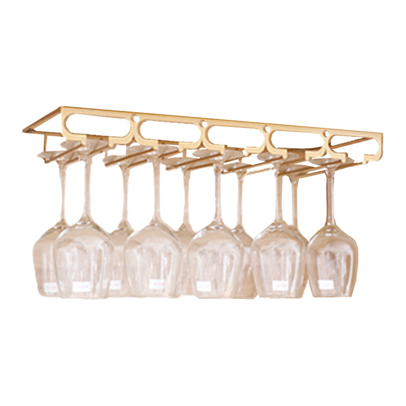 Metal Hanging Glass Rack Industrial Single Rail Glass & Stemware Holder