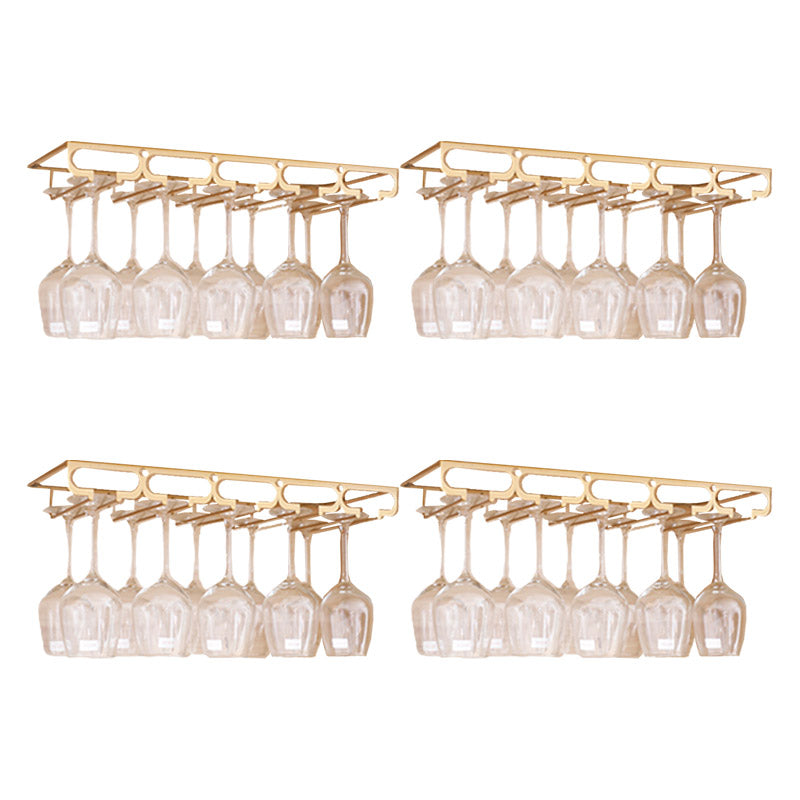 Metal Hanging Glass Rack Industrial Single Rail Glass & Stemware Holder