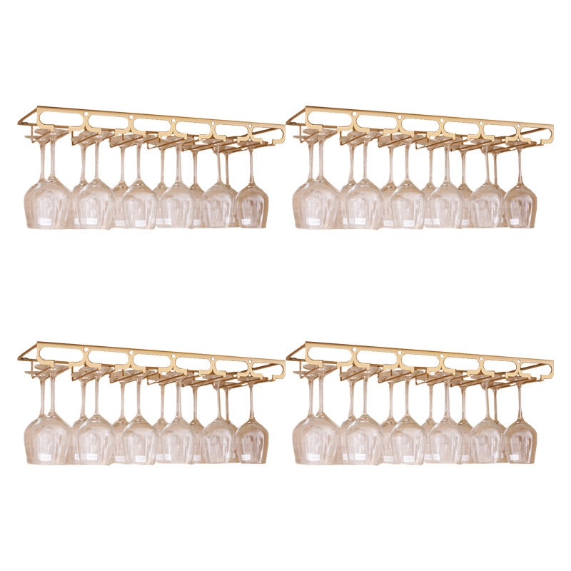 Metal Hanging Glass Rack Industrial Single Rail Glass & Stemware Holder