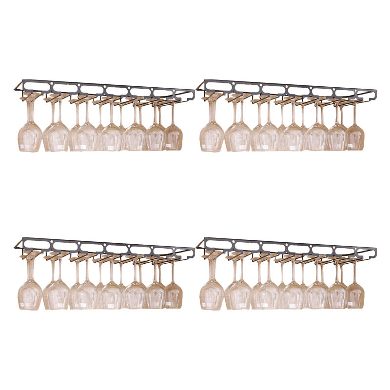 Metal Hanging Glass Rack Industrial Single Rail Glass & Stemware Holder