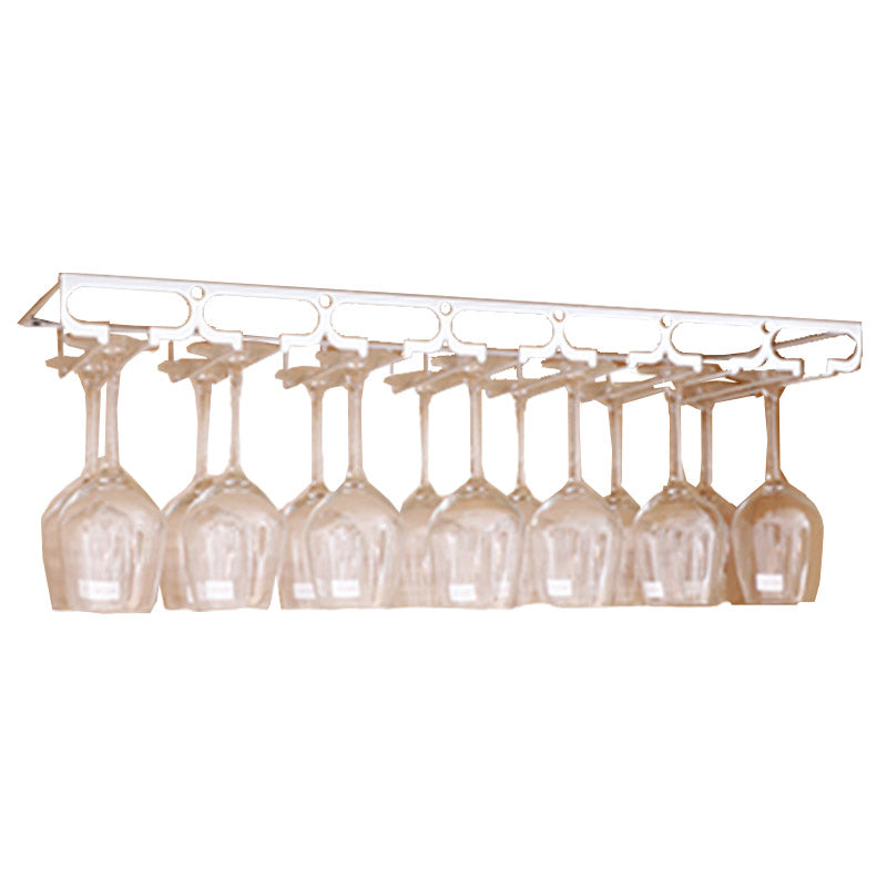 Metal Hanging Glass Rack Industrial Single Rail Glass & Stemware Holder