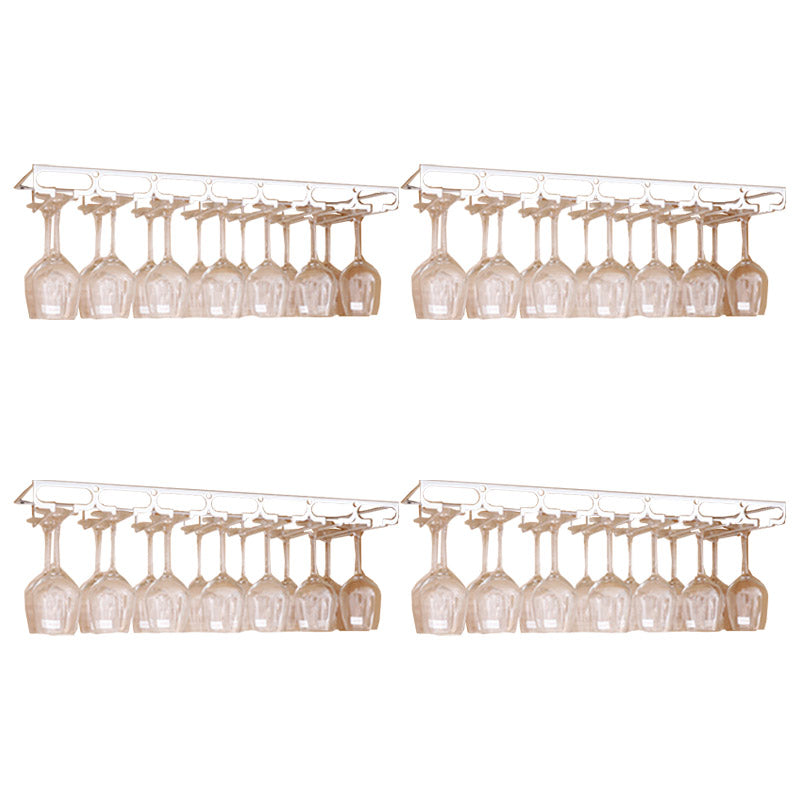 Metal Hanging Glass Rack Industrial Single Rail Glass & Stemware Holder