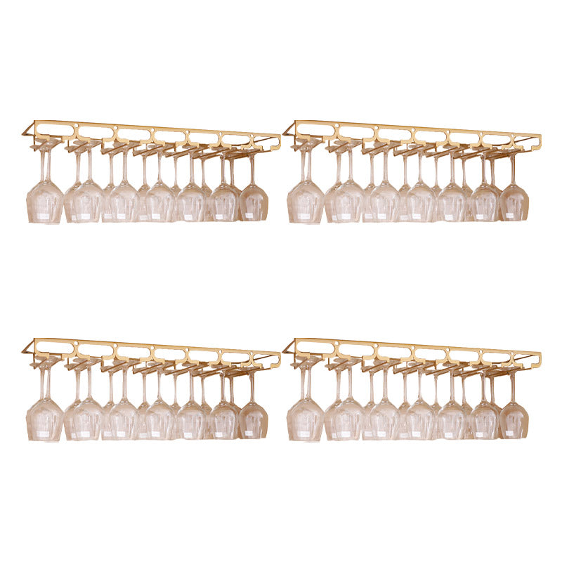 Metal Hanging Glass Rack Industrial Single Rail Glass & Stemware Holder