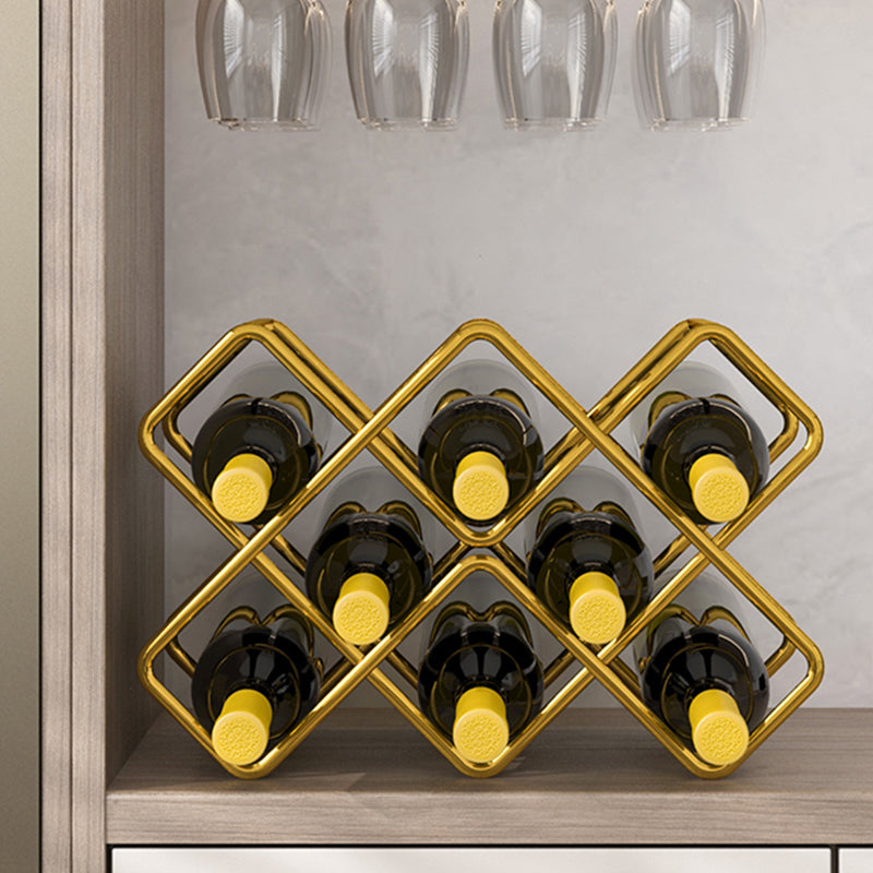 Modern Wine Bottle & Glass Rack Metal Wine Holder for Kitchen