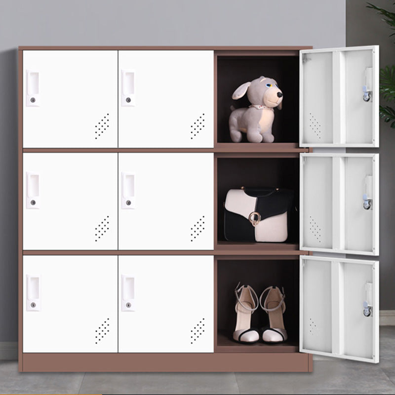 35.5"L x 15.8"W x 39.5"H Modern Wardrobe Armoire Steel Storage Cabinet