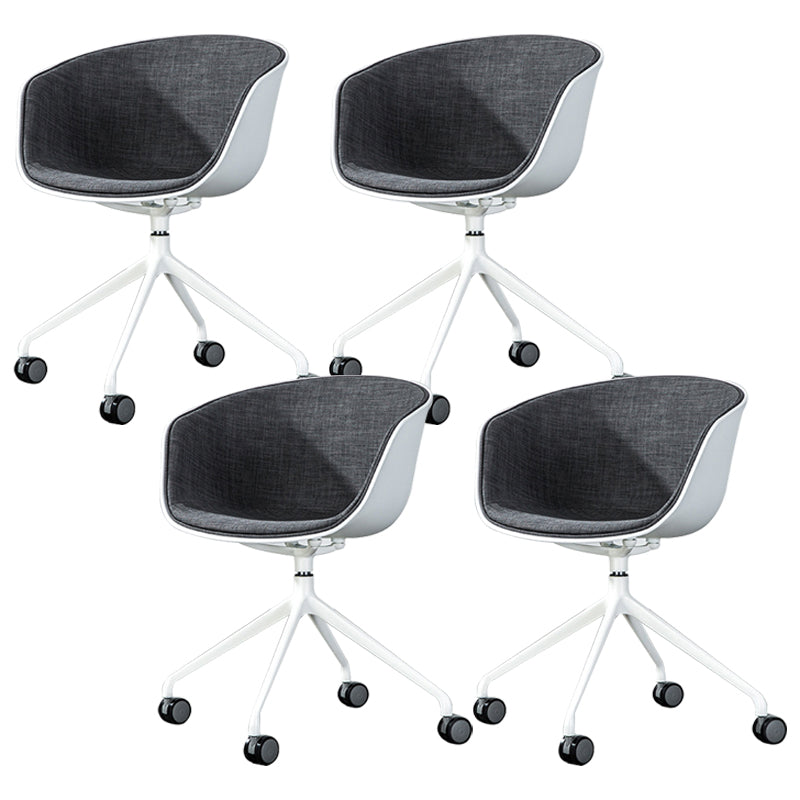 Modern Fabric Conference Chair Metal Chair with Wheels for Office