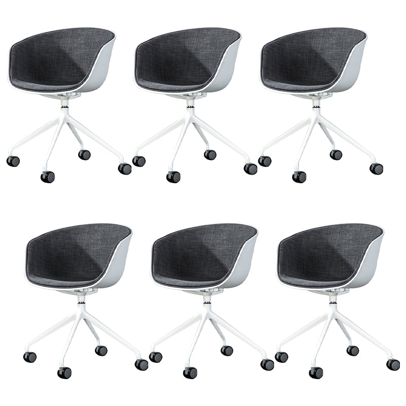 Modern Fabric Conference Chair Metal Chair with Wheels for Office