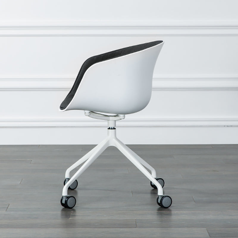 Modern Fabric Conference Chair Metal Chair with Wheels for Office