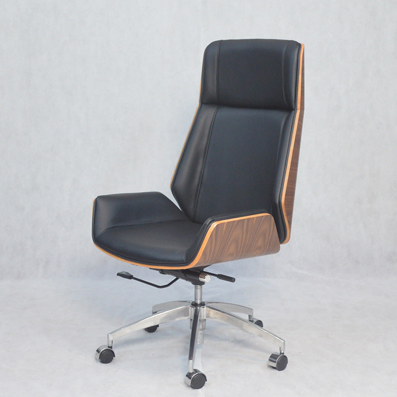 Faux Leather Managers Chair Modern Armless Upholstered Office Chair