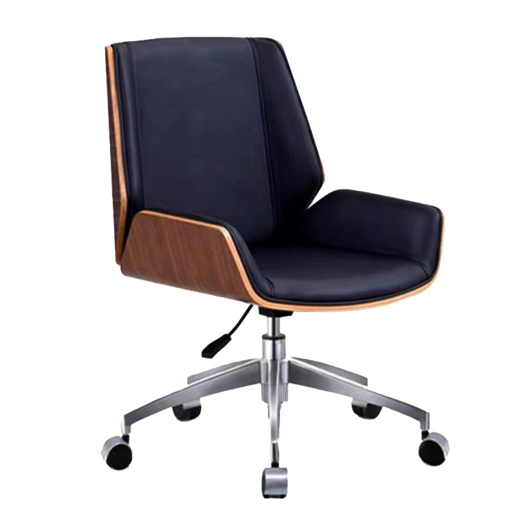 Faux Leather Managers Chair Modern Armless Upholstered Office Chair