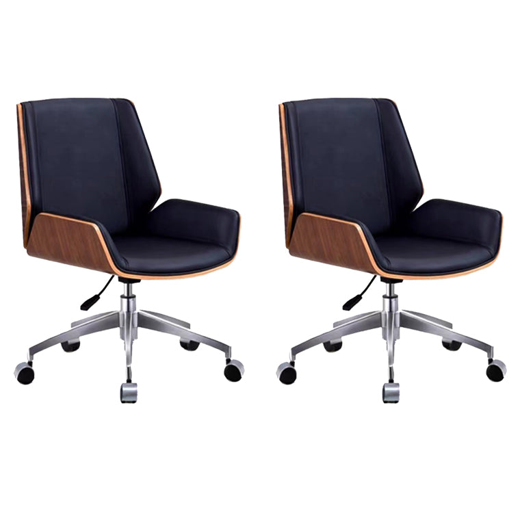 Faux Leather Managers Chair Modern Armless Upholstered Office Chair