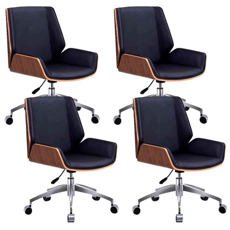 Faux Leather Managers Chair Modern Armless Upholstered Office Chair