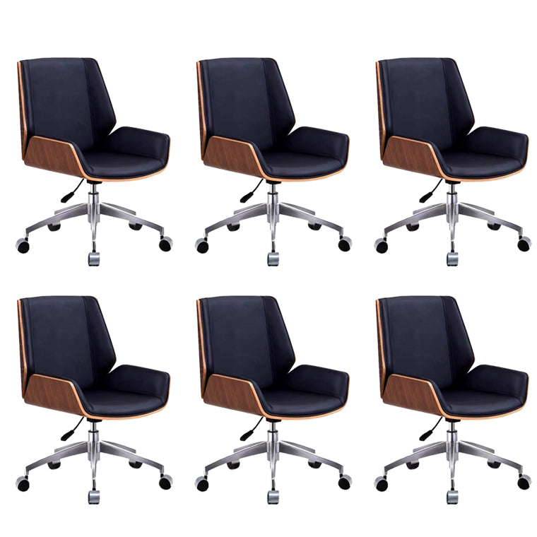 Faux Leather Managers Chair Modern Armless Upholstered Office Chair