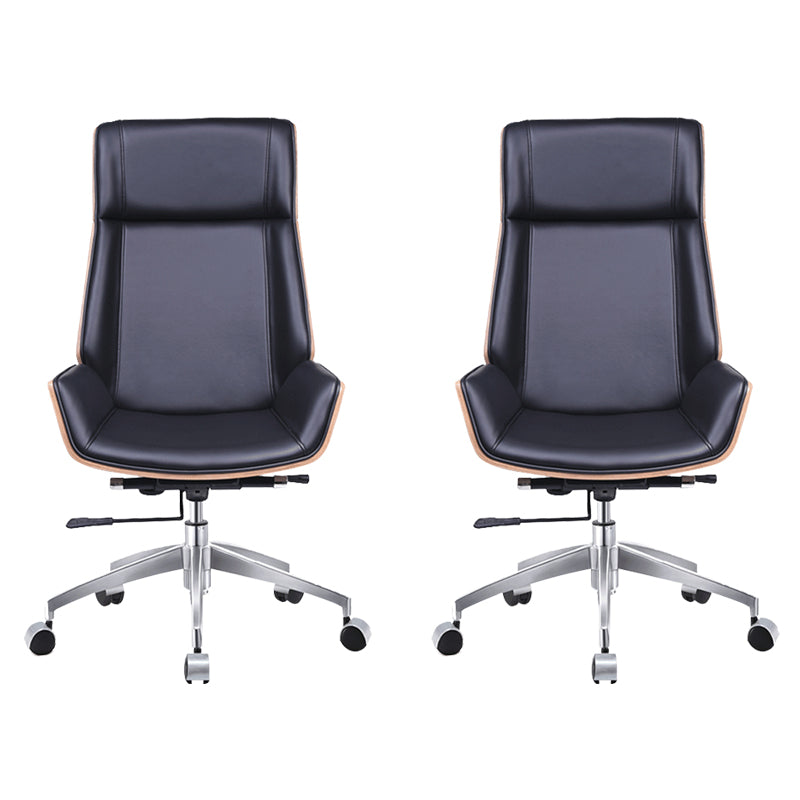 Faux Leather Managers Chair Modern Armless Upholstered Office Chair