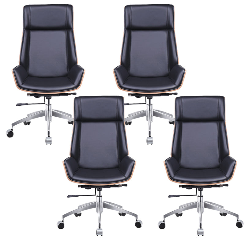 Faux Leather Managers Chair Modern Armless Upholstered Office Chair