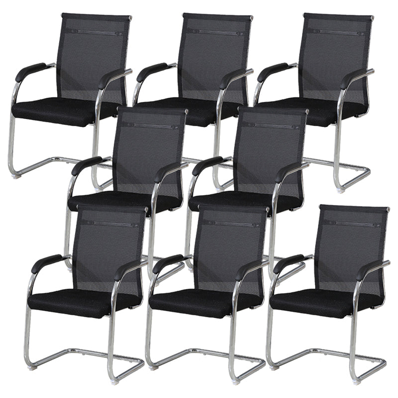 Modern Office Chair Fixed Arms No Wheels Upholstered No Distressing Desk Chair