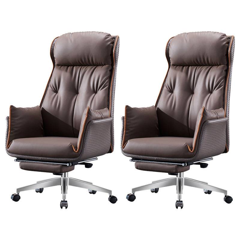 Modern Leather Managers Chair Brown Executive Chair for Office