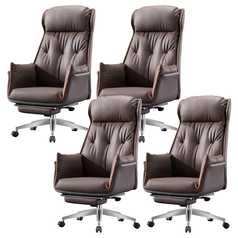 Modern Leather Managers Chair Brown Executive Chair for Office