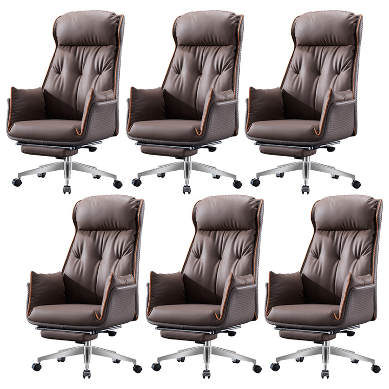 Modern Leather Managers Chair Brown Executive Chair for Office