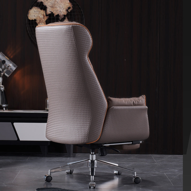 Modern Leather Managers Chair Brown Executive Chair for Office