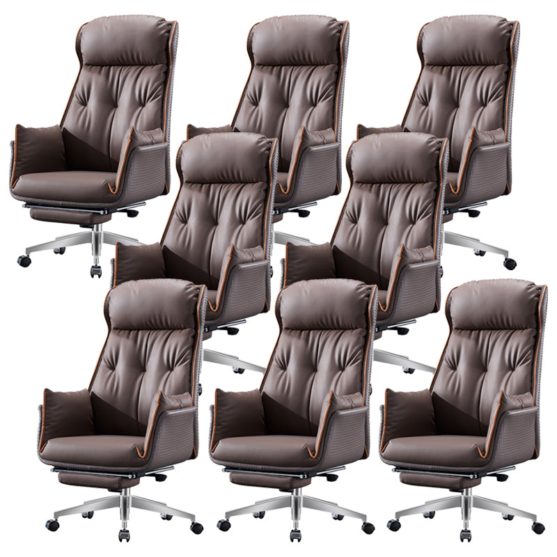 Modern Leather Managers Chair Brown Executive Chair for Office