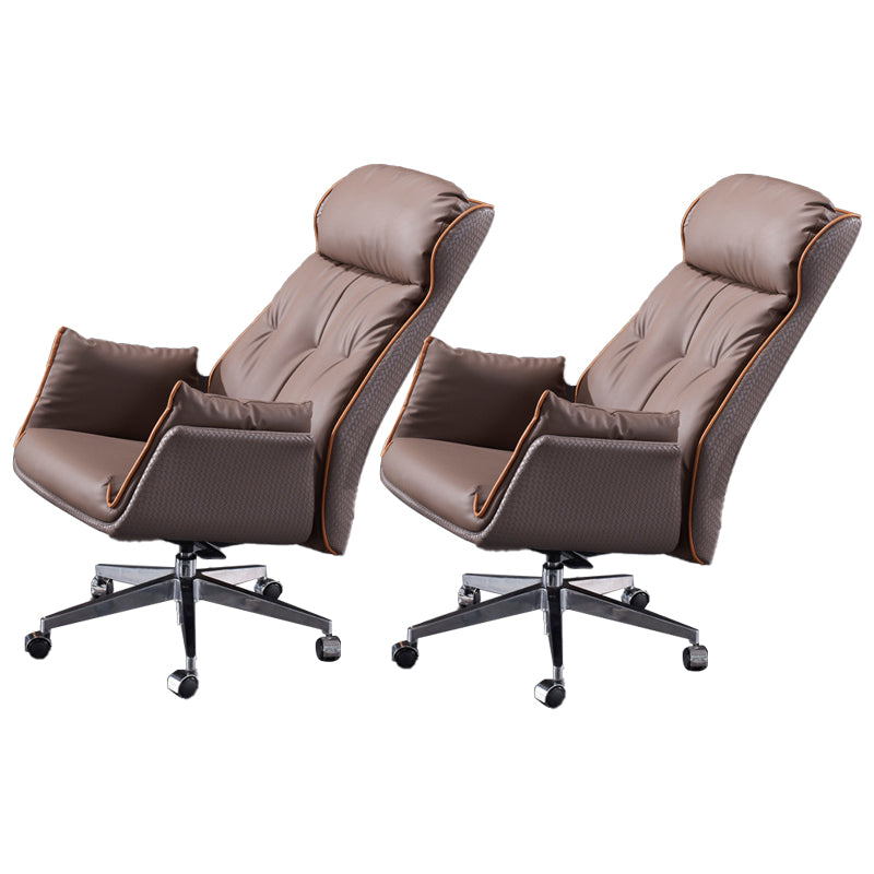 Modern Leather Managers Chair Brown Executive Chair for Office