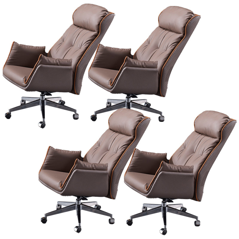 Modern Leather Managers Chair Brown Executive Chair for Office