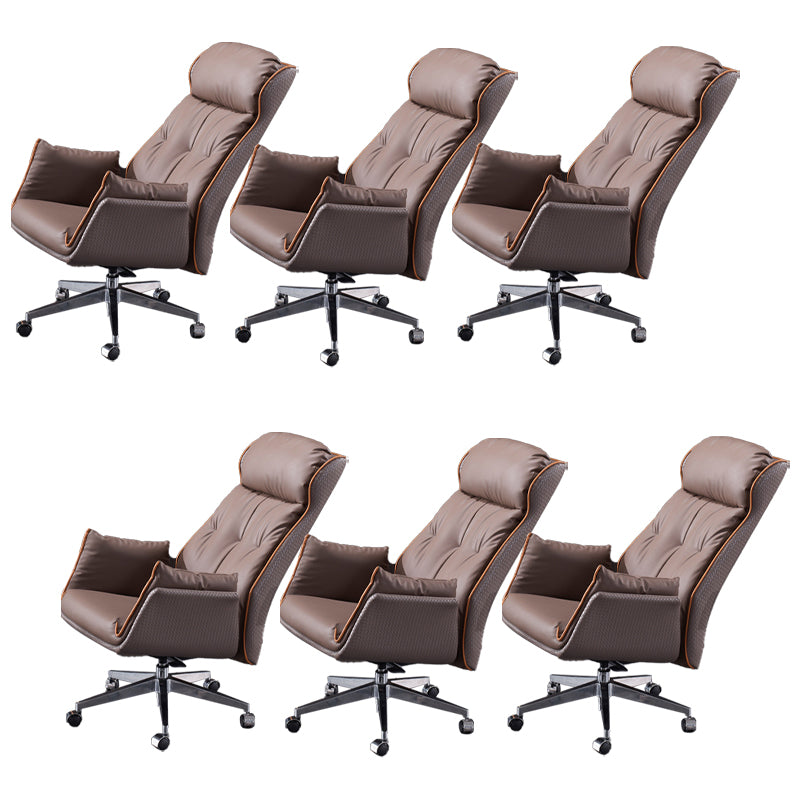 Modern Leather Managers Chair Brown Executive Chair for Office