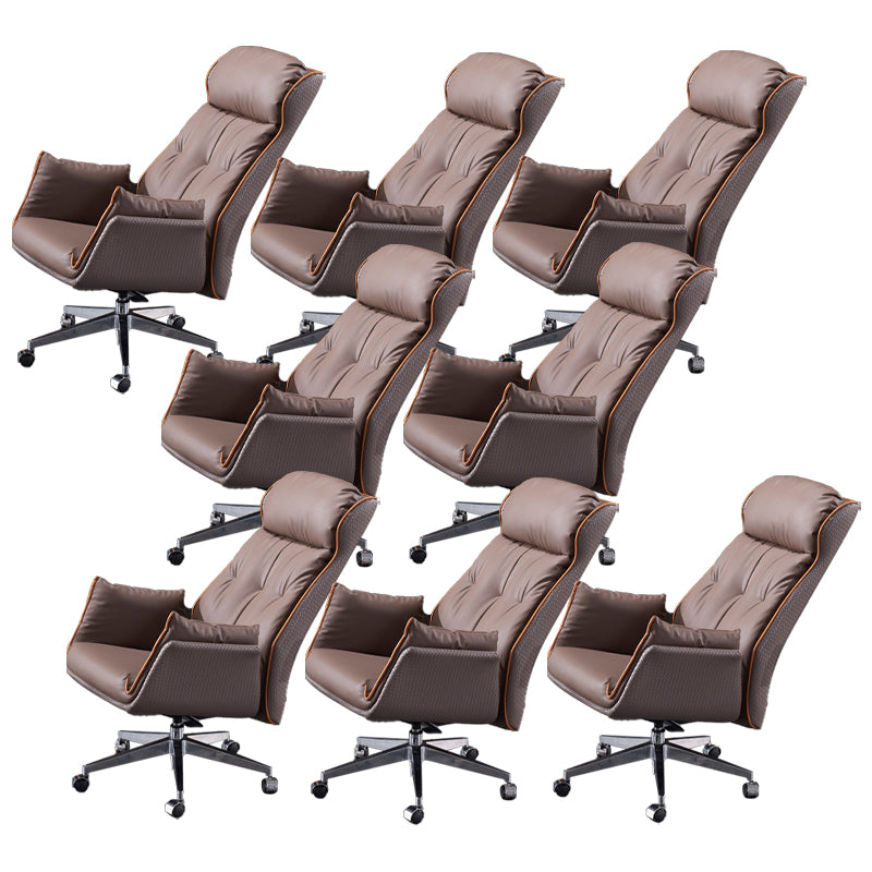 Modern Leather Managers Chair Brown Executive Chair for Office