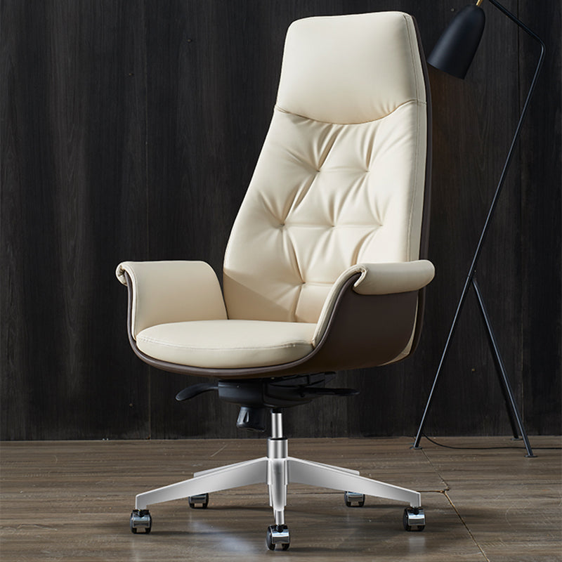 Modern Leather Managers Chair White Executive Chair for Office