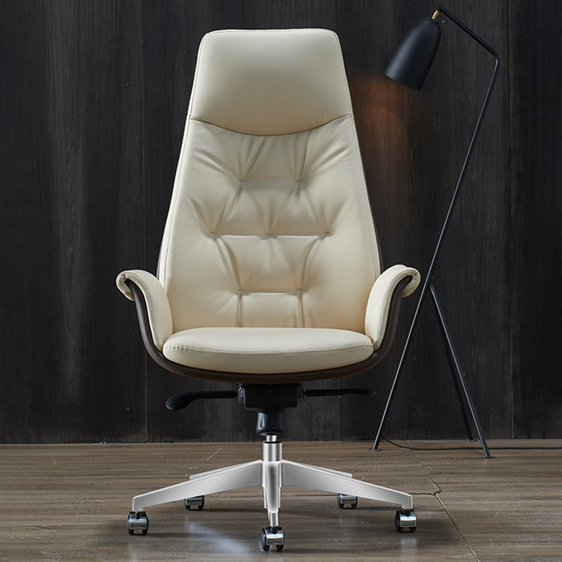 Modern Leather Managers Chair White Executive Chair for Office