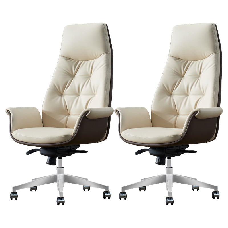 Modern Leather Managers Chair White Executive Chair for Office