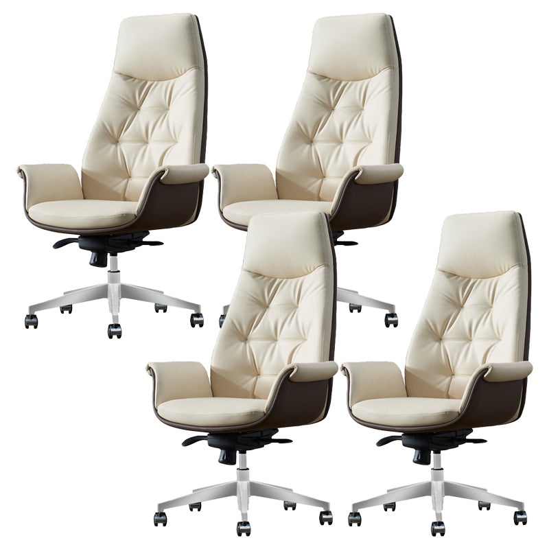 Modern Leather Managers Chair White Executive Chair for Office