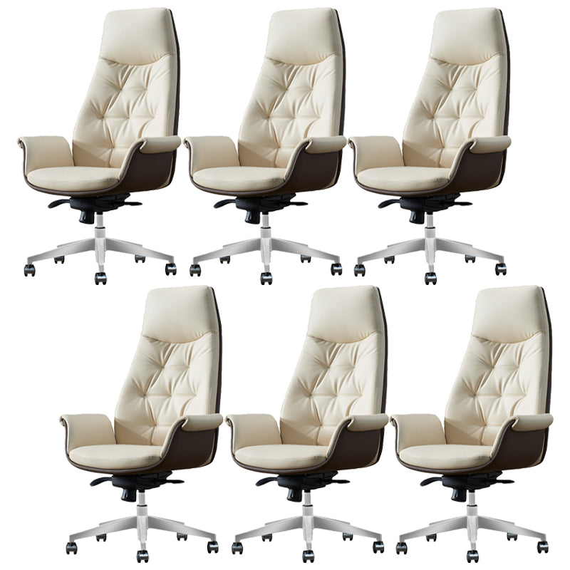 Modern Leather Managers Chair White Executive Chair for Office