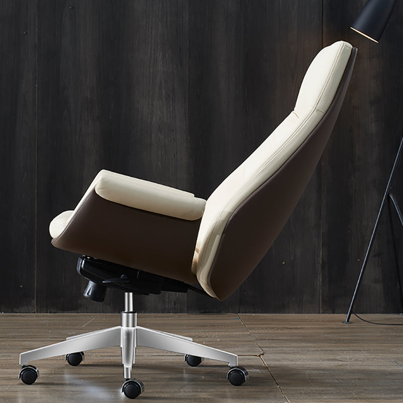 Modern Leather Managers Chair White Executive Chair for Office