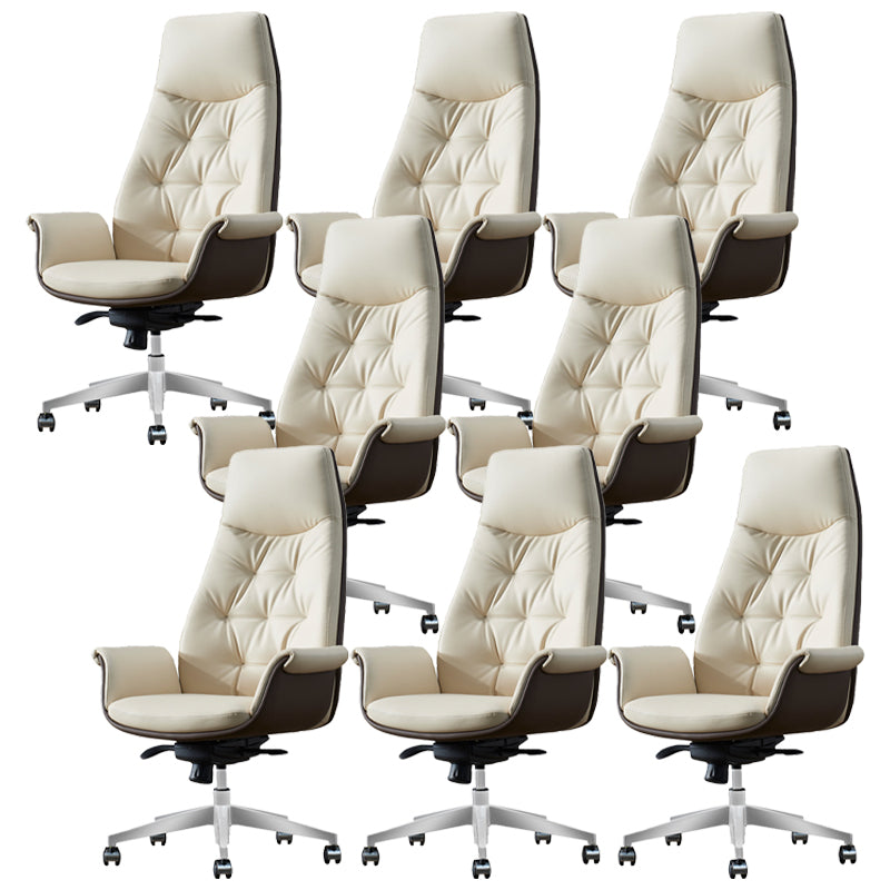 Modern Leather Managers Chair White Executive Chair for Office