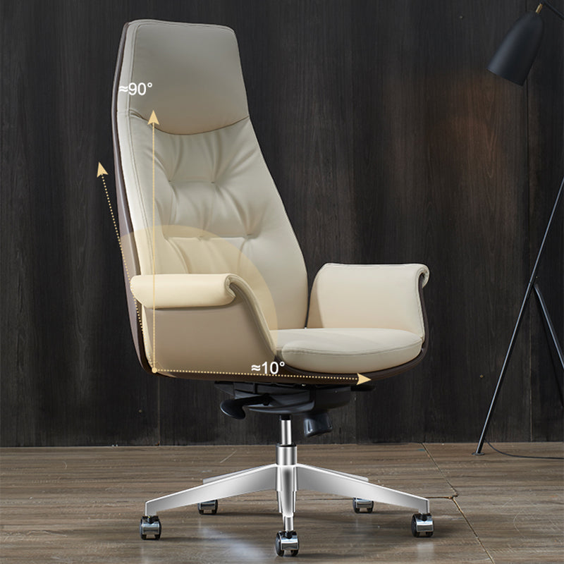 Modern Leather Managers Chair White Executive Chair for Office