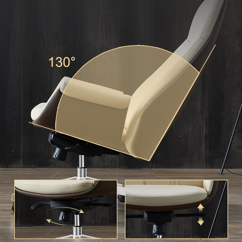 Modern Leather Managers Chair White Executive Chair for Office