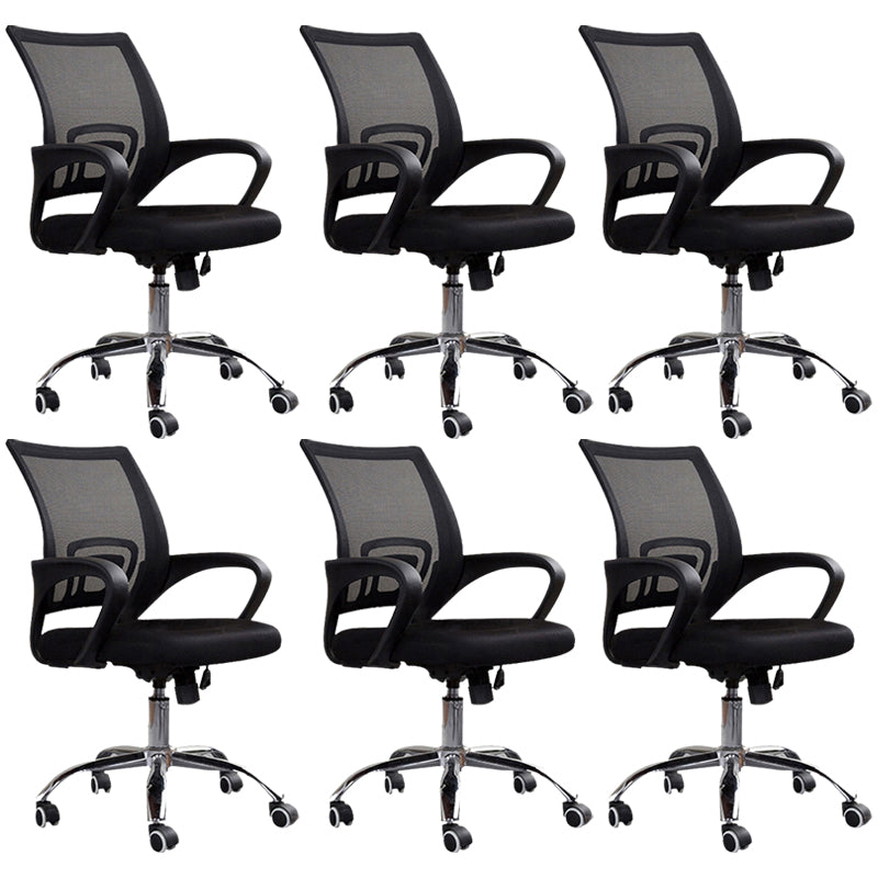 Modern Arms Included Chair Mid-Back Mesh Desk Chair for Office