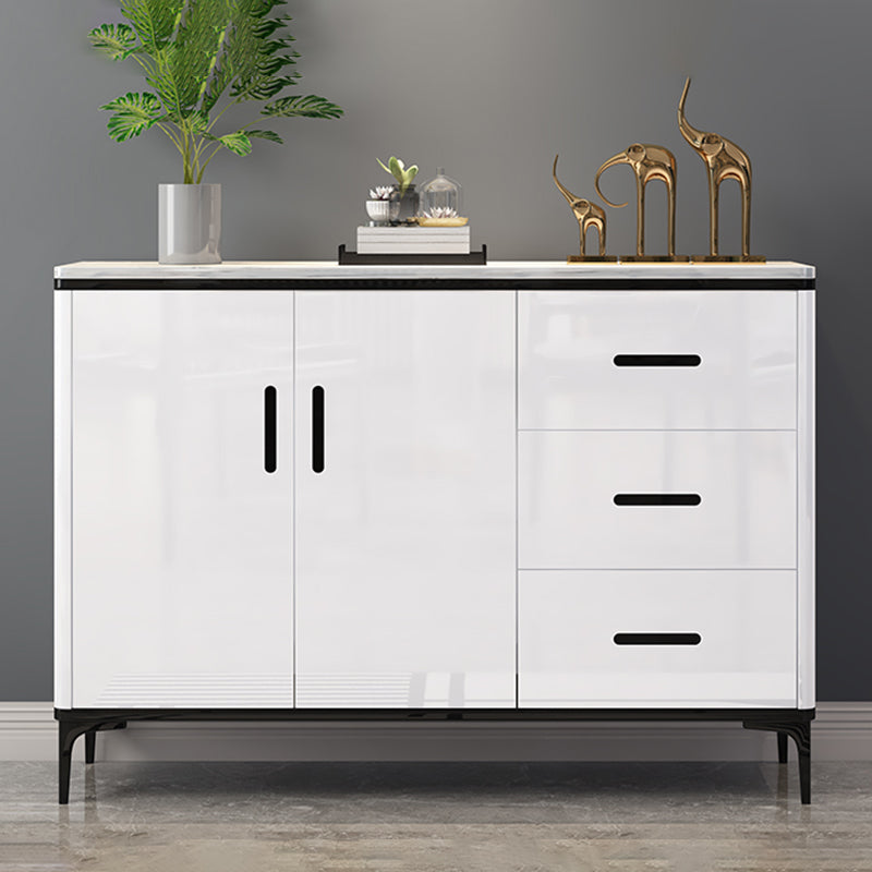 Contemporary Buffet Sideboard Wood Buffet Stand with Cabinet and Drawers