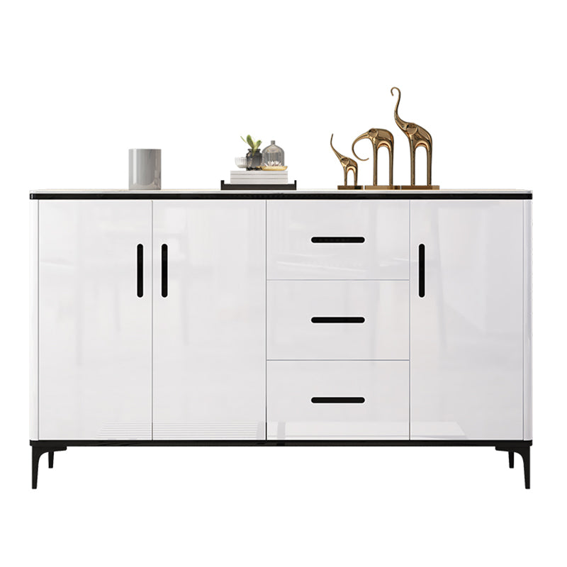 Contemporary Buffet Sideboard Wood Buffet Stand with Cabinet and Drawers