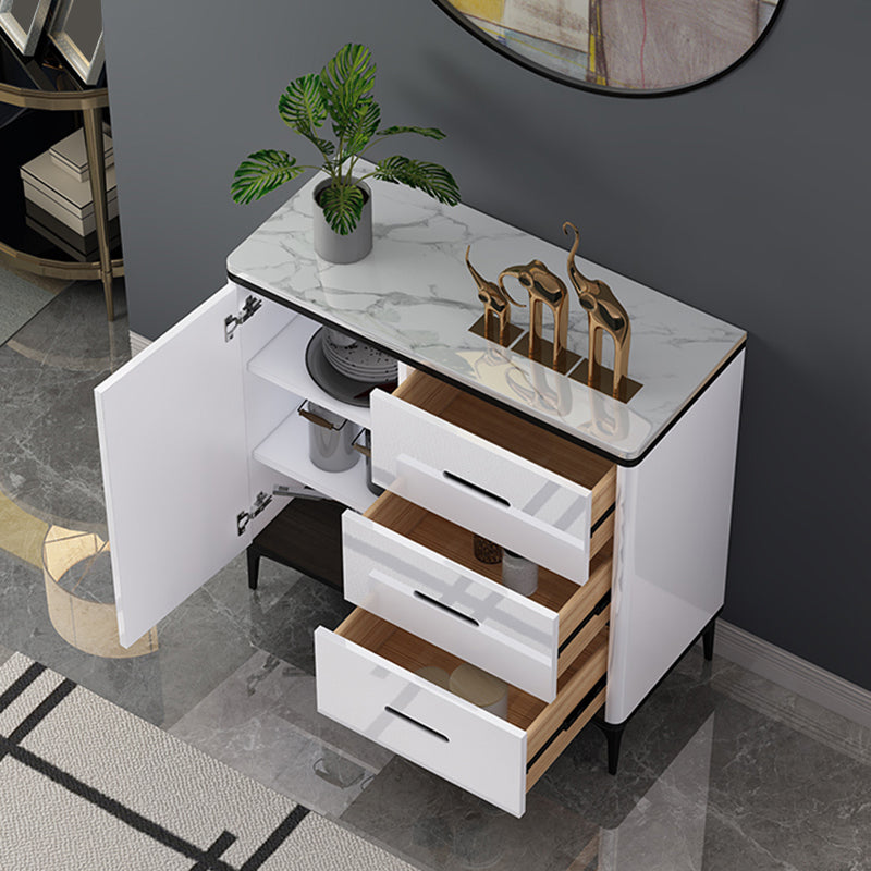 Contemporary Buffet Sideboard Wood Buffet Stand with Cabinet and Drawers