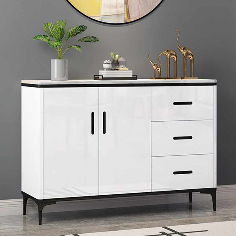 Contemporary Buffet Sideboard Wood Buffet Stand with Cabinet and Drawers