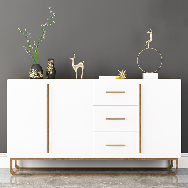 Glam Style Sideboard Wood Buffet Stand with Cabinets and Drawers