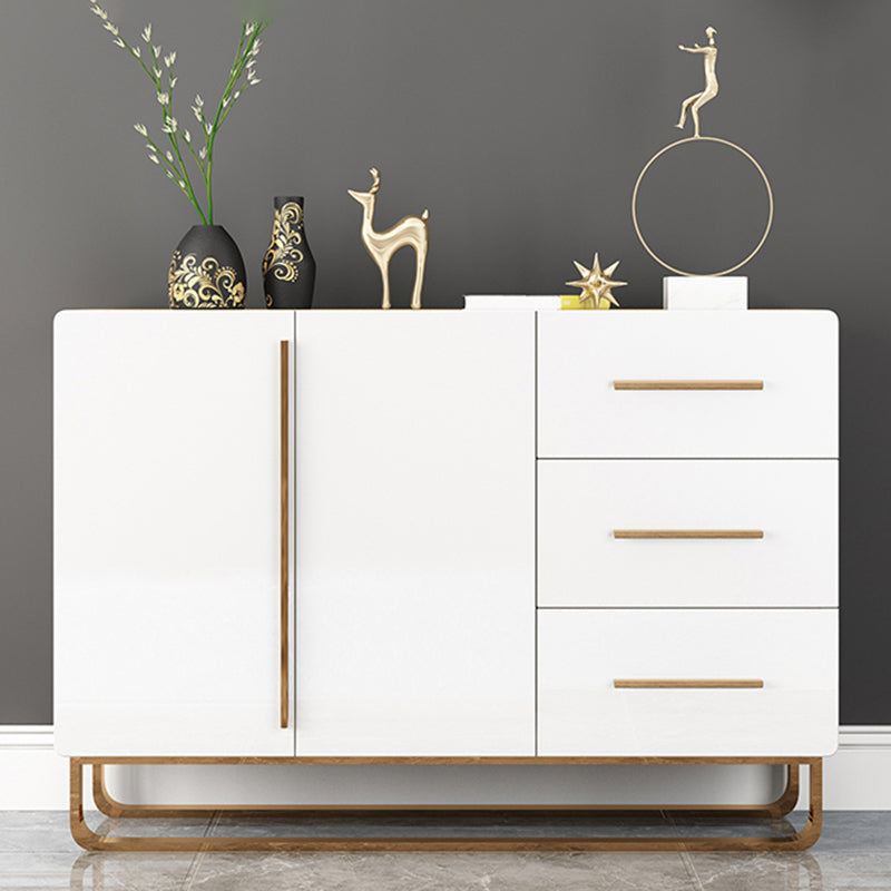 Glam Style Sideboard Wood Buffet Stand with Cabinets and Drawers